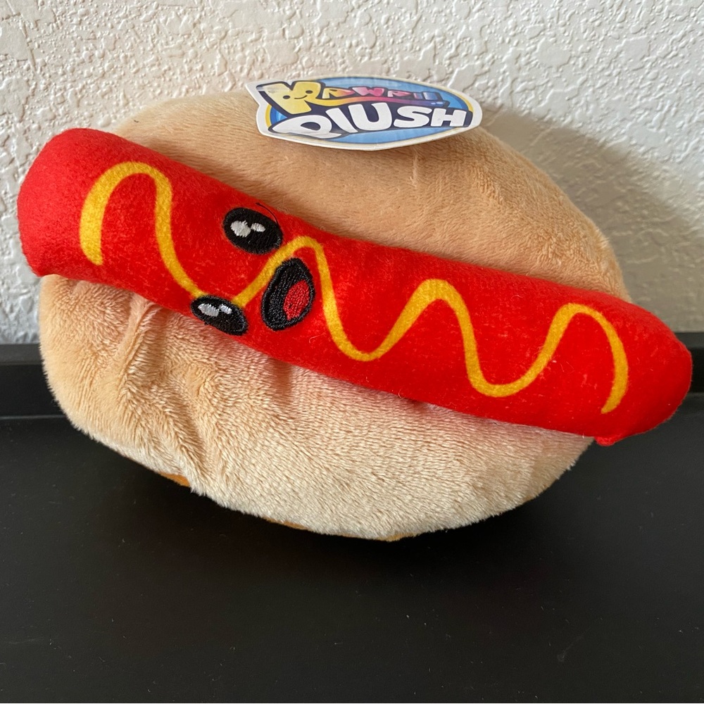 3/$20 Hot Dog with mustard plush